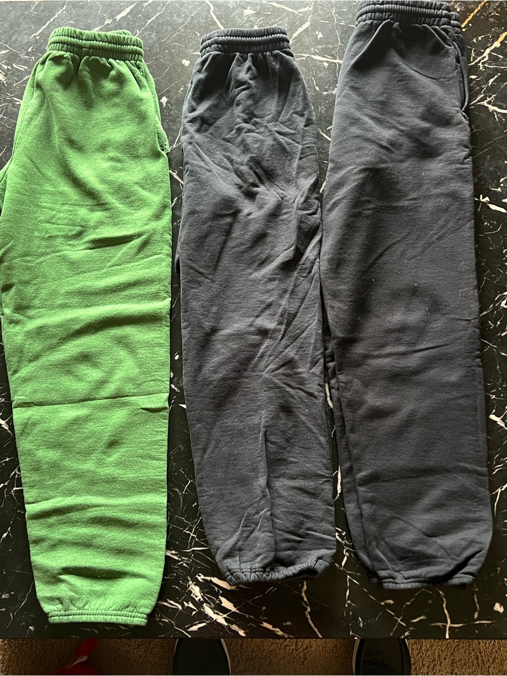 Men’s Fleece Jogger Pants - Green and Black